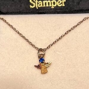 BLACK HILLS GOLD 10K ANGEL PENDANT GOLD FILLED CHAIN NWT